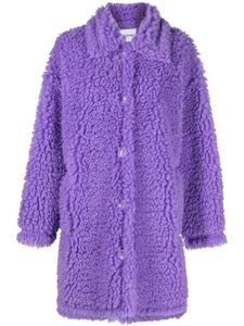 STAND STUDIO manteau Gwen en peau lainée artificielle - Violet