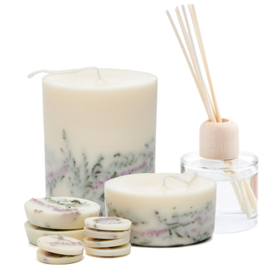 The Munio Cadeauset Geurkaars - Wax melts Heide