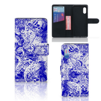 Telefoonhoesje met Naam Samsung Xcover Pro Angel Skull Blauw - thumbnail