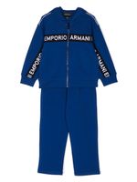 Emporio Armani Kids survêtement à logo imprimé - Bleu