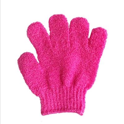 5 STKS douche bad handschoenen exfoliërende Spa Massage scrub lichaam handschoen (rood)
