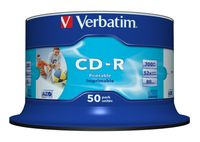 Verbatim CD-R AZO Wide Inkjet Printable no ID 700 MB 50 stuk(s) - thumbnail