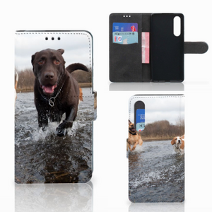 Huawei P30 Telefoonhoesje met Pasjes Honden Labrador