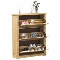 Schoenenkast Corona 99x32x124,5 cm massief grenenhout