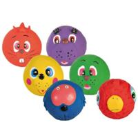 Set van 6 gezichten, latex hondenballen, ø 6 cm (FANTASIC DOG TOY!)