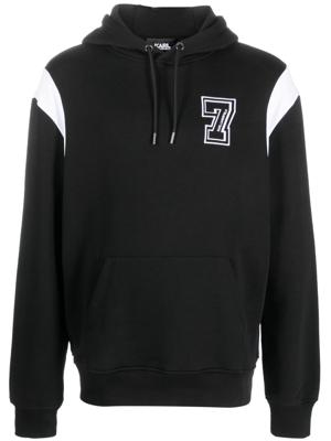 Karl Lagerfeld Hoodie met logopatch - Zwart Karl Lagerfeld Hoodie met logopatch - Zwart