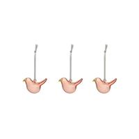 Iittala Glazen Mini vogel pink set 3 - thumbnail