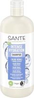 SANTE Naturkosmetik Intense Hydration Shampoo Aloë Vera + mango-extract, veganistische verzorgingsshampoo voor intensieve hydratatie, versterkt droog haar, 500 ml