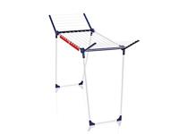 Leifheit Pegasus 150 Solid Slim Droogrek, met Vleugels, Gelijk aan 15 meter Waslijn, Wit en Blauw