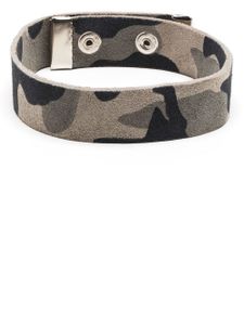 Manokhi collier ras-de-cou à motif camouflage - Gris