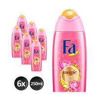 Fa Magic oil Pink Jasmine badschuim - 6x 500ml multiverpakking