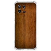 Xiaomi 13 Stevig Telefoonhoesje Donker Hout - thumbnail