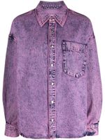 izzue chemise en jean à effet délavé - Violet