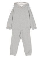 Moncler Enfant survêtement à patch logo - Gris