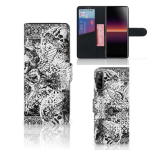 Telefoonhoesje met Naam Sony Xperia L4 Skulls Angel