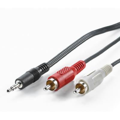 VALUE 3,5 mm (M) -naar-Cinch (2x M) kabel, 5m