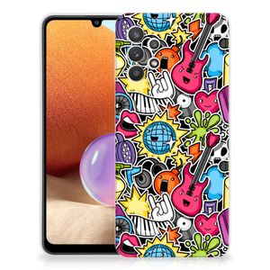 Samsung Galaxy A32 4G | A32 5G Enterprise Editie Silicone Back Cover Punk Rock