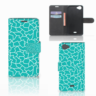 Wiko Rainbow Jam Hoesje Cracks Blue