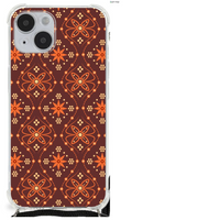 iPhone 14 Plus Doorzichtige Silicone Hoesje Batik Brown - thumbnail