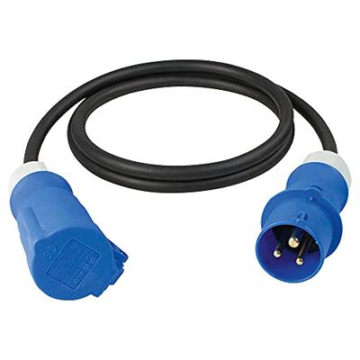 as - Schwabe CEE-Verlängerungsleitung Caravan, 3-polig, 230 V / 16 A - CEE-Stecker & CEE Kupplung, IP44 Wohnmobil Zubehör mit Schutzklappe, 5 m Verlängerungskabel, Made in Germany, Schwarz I 61370