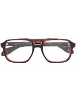 Cutler & Gross lunettes de vue à monture rectangulaire - Marron