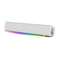 CREATIVE Sound Blaster GS3 (wit) Compacte RGB Gaming Soundbar met SuperWide-technologie, Aangedreven via USB, Bluetooth 5.4, hoofdtelefoonuitgang poort, voor pc en Mac