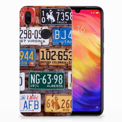 Xiaomi Redmi Note 7 Pro Siliconen Hoesje met foto Kentekenplaten