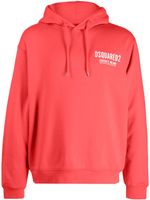 DSQUARED2 hoodie en coton à logo imprimé - Rouge