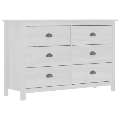 vidaXL Dressoir Hill Range 125x40x80 cm massief grenenhout wit vidaXL Dressoir Hill Range 125x40x80 cm massief grenenhout wit