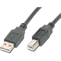 ASSMANN Electronic 1.8m USB 2.0 USB-kabel 1,8 m USB A USB B Zwart - thumbnail