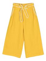 Chloé Kids pantalon ample à détail de nœud - Jaune