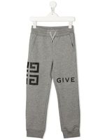 Givenchy Kids pantalon de jogging à motif 4G - Gris - thumbnail