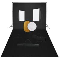 VidaXL Fotostudioset met softboxlampen, achtergrond en reflector - thumbnail