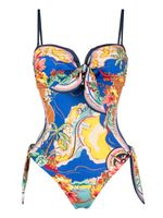 ZIMMERMANN maillot de bain Alight Nautical Map - Bleu