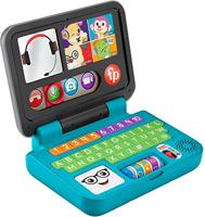 Fisher-Price Lach en Leer Mijn Eerste Laptop, Elektronisch Speelgoed met Leerinhoud Smart Stages, Speelgoed voor Kinderen 6+ Maanden, Output: Duits, HGX00