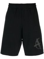 VETEMENTS short de sport Reverse Anarchy en coton - Noir - thumbnail