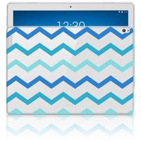 Lenovo Tab P10 Hippe Hoes Zigzag Blauw - thumbnail