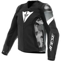 DAINESE Avro 5 Leather Jacket, Leren motorjas, Zwart-Wit-Antraciet - thumbnail