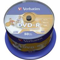 Verbatim 43533 DVD-R disc 4.7 GB 50 stuk(s) Spindel Bedrukbaar - thumbnail