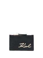 Karl Lagerfeld porte-cartes pliant Signature Slim - Noir