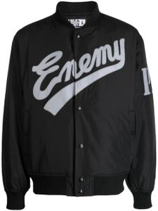 Neighborhood x Public Enemy x Majestic veste bomber à logo brodé - Noir