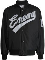 Neighborhood x Public Enemy x Majestic veste bomber à logo brodé - Noir - thumbnail