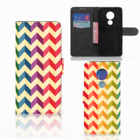 Motorola Moto G7 Power Telefoon Hoesje Zigzag Multi Color - thumbnail