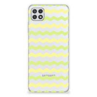 Samsung Galaxy A22 5G TPU bumper Waves Yellow - thumbnail