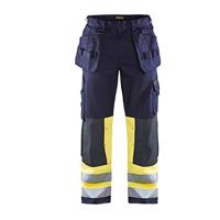 Blaklader 147915148933C48 broek Artisan Multinormes, maat C48, marineblauw/geel