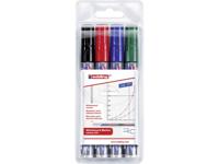 Edding 4-250-4 edding 250 whiteboard marker Whiteboardmarker Zwart, Blauw, Rood, Groen