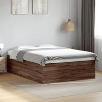 VidaXL Bedframe Bewerkt Hout Bruin Eikenkleur 120x200 cm, 2 Persoonsbed, Bedbodem, Slaapkamermeubel