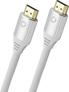 Oehlbach D1C92491 HDMI-kabel HDMI Aansluitkabel HDMI-A-stekker, HDMI-A-stekker 2.00 m Wit 8K UHD