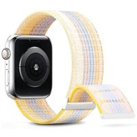 By Qubix - Nylon sport loop band - Starlight multicolor - Extra sterke klittenbandsluiting - Compatible met Apple Watch 38mm / 40mm / 41mm / 42mm -