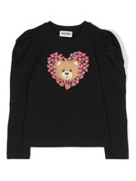 Moschino Kids t-shirt en coton à logo Teddy Bear - Noir - thumbnail